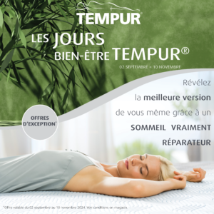 Offre exceptionnelle Tempur chez Literie St Gilles